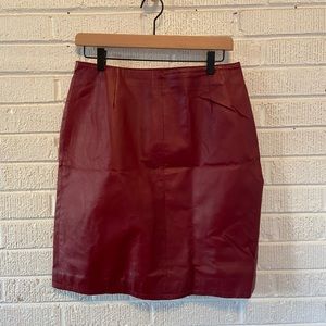 Vintage red leather mini skirt - Cilo Leather